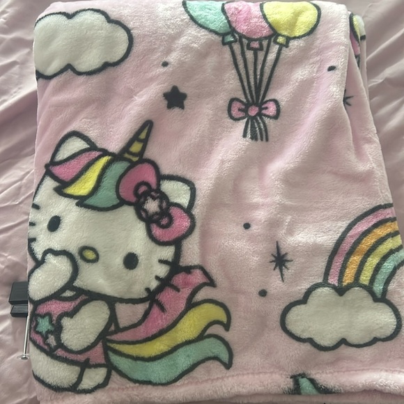 Other - Pink Hello Kitty Unicorn and Balloons Blanket